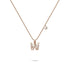 Solid 925 Sterling Silver Initial Crystal Personalised Alphabet Letter Necklace Rose Gold Filled